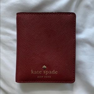 Kate Spade Mini Snap Wallet in Maroon